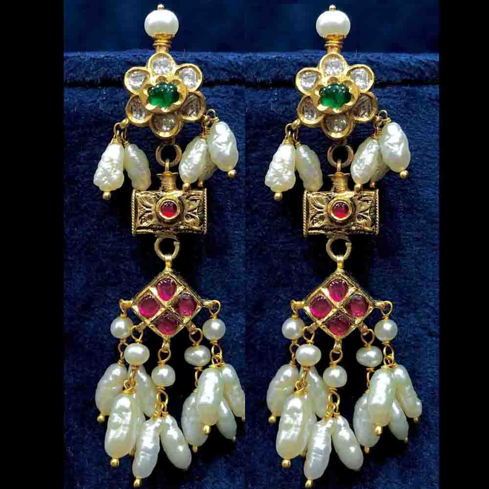 South Indian Bridal Jewellery Necklace Set 22k Gold Diamond Polki Emerald