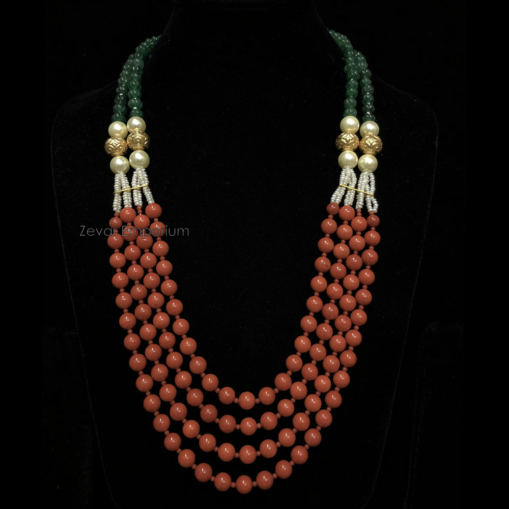22k Gold Coral Beads Necklace