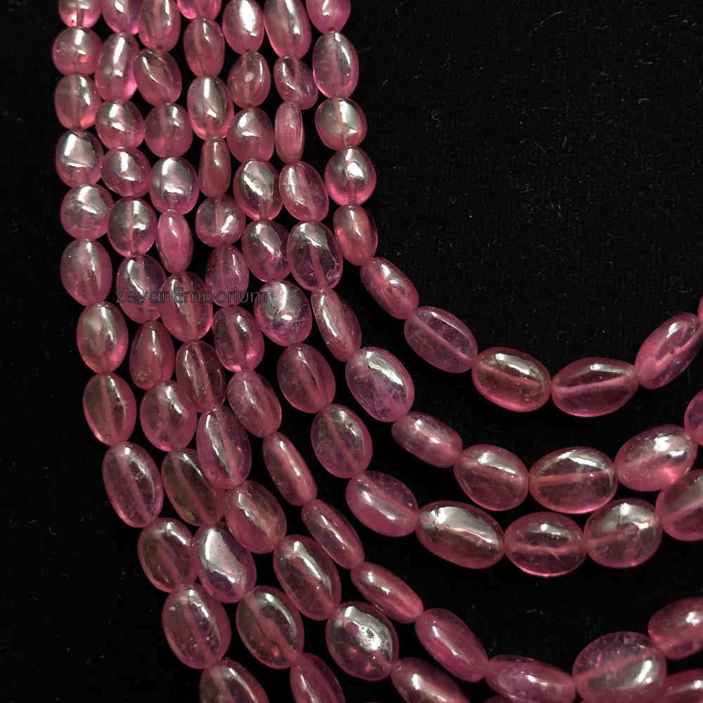 GF Ruby Beads 7 Layered Necklace