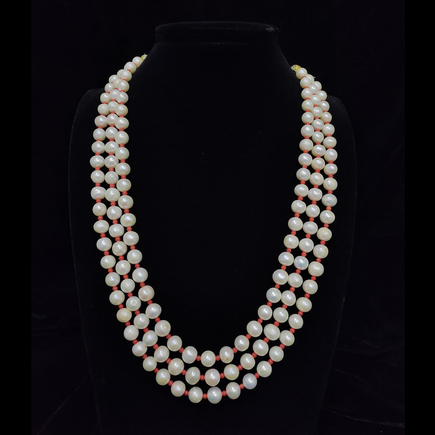 3 String Fresh Water Pearl Necklace