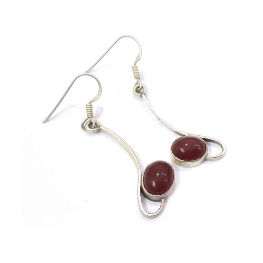 Natural Carnelian Amazing Quality 925 Sterling Silver Earrings