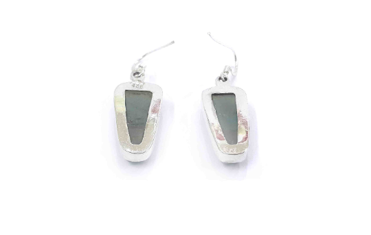 Natural Chalcedony Authentic Silver Handmade Earrings