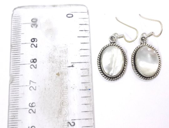 Pretty Mother of Pearl 925 Silver Earrings For Women & Girls