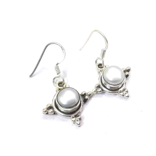 Fresh Water Pearl 925 Silver Light Weight Earrings