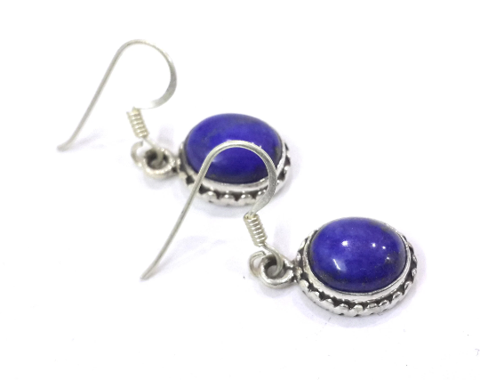Natural Lapis Lazuli 925 Sterling Silver Light Weight Earrings