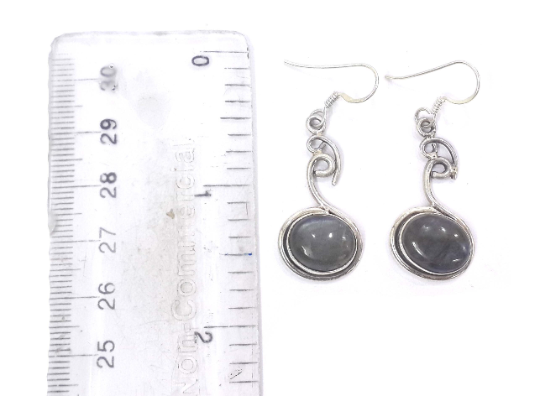 Labradorite Drop Dangle 925 Silver Handmade Earrings