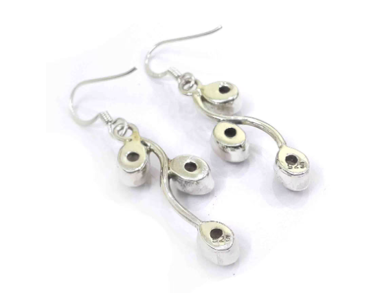 Small Labradorite 925 Silver Stunning Designer Earrings