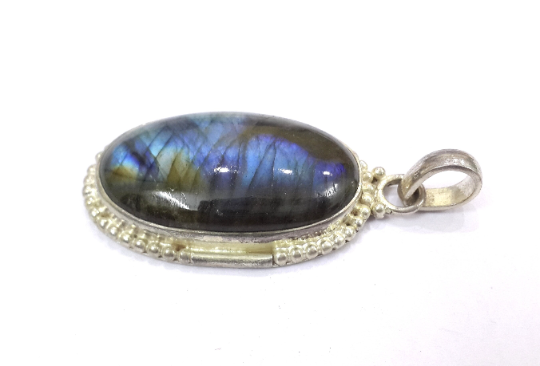 Labradorite Sterling Silver Gemstone Jewelry Pendant