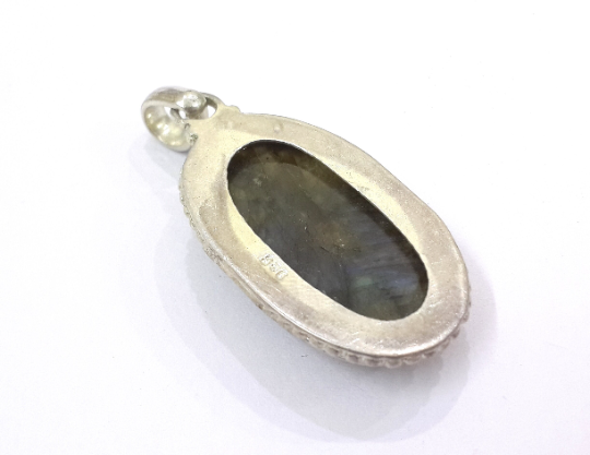 Labradorite Sterling Silver Gemstone Jewelry Pendant