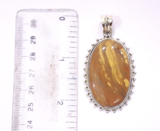 Natural Agate 925 Silver Party Wear Pendant