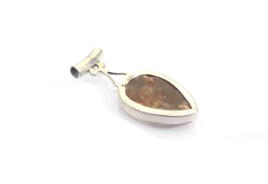 Natural Rhodochrosite Gemstone Silver Handmade Pendant