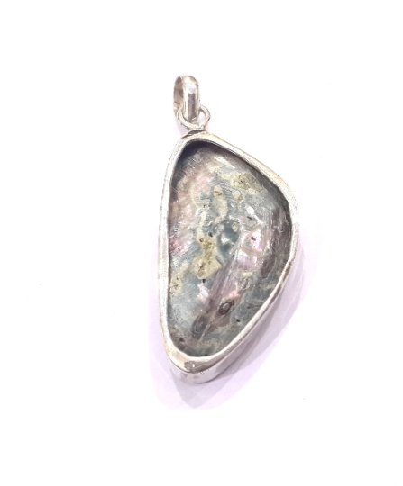 Natural Abalone Shell 925 Silver Party Wear Pendant