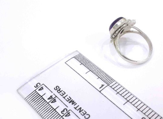 Natural Amethyst 925 Silver Handmade Ring