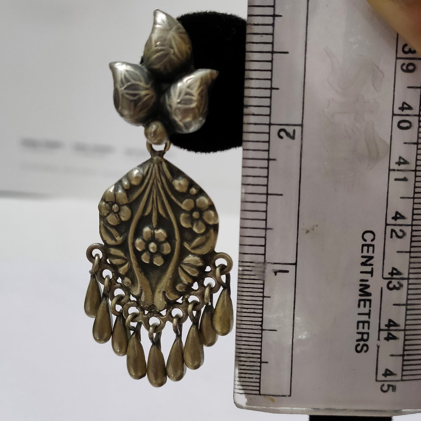 Oxidized Silver Traditional Banjara Tribal Earrings