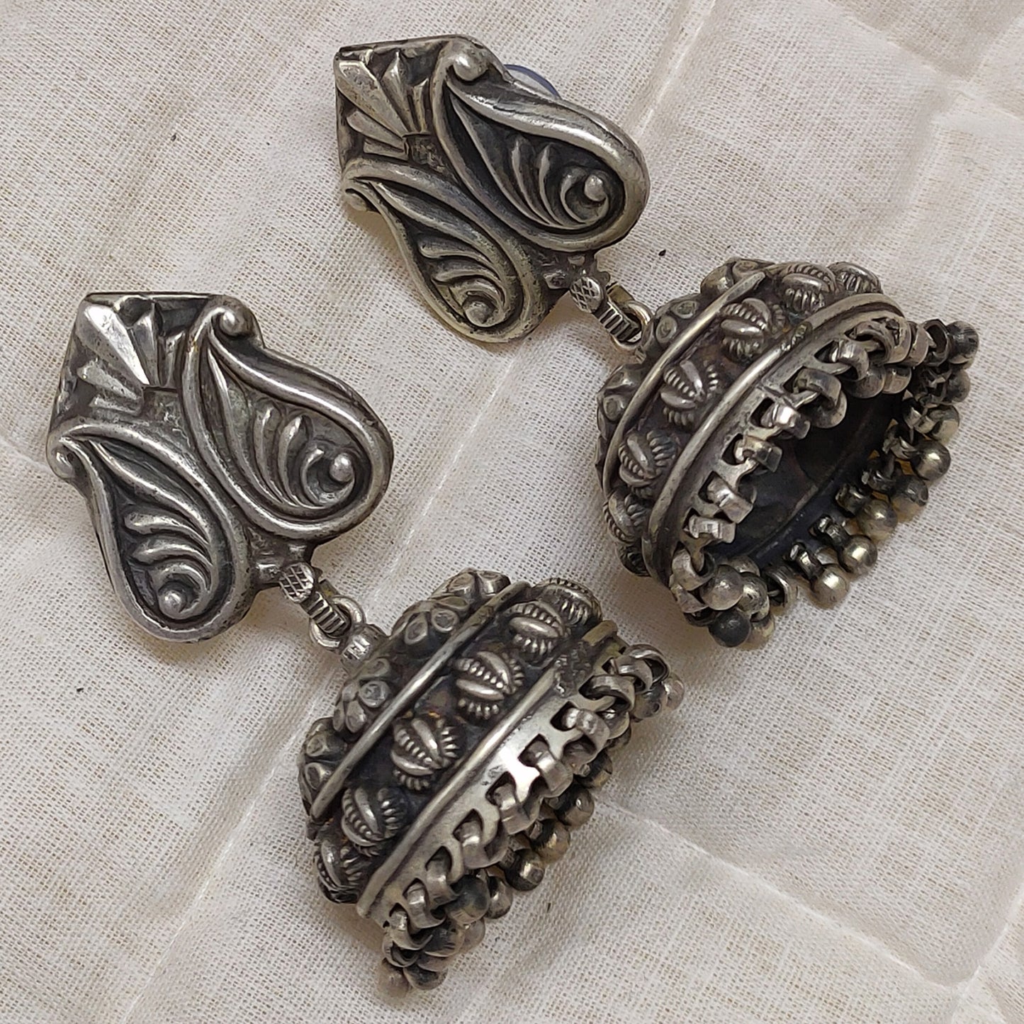 Silver Party and Casual Wear Tribal Jhumka