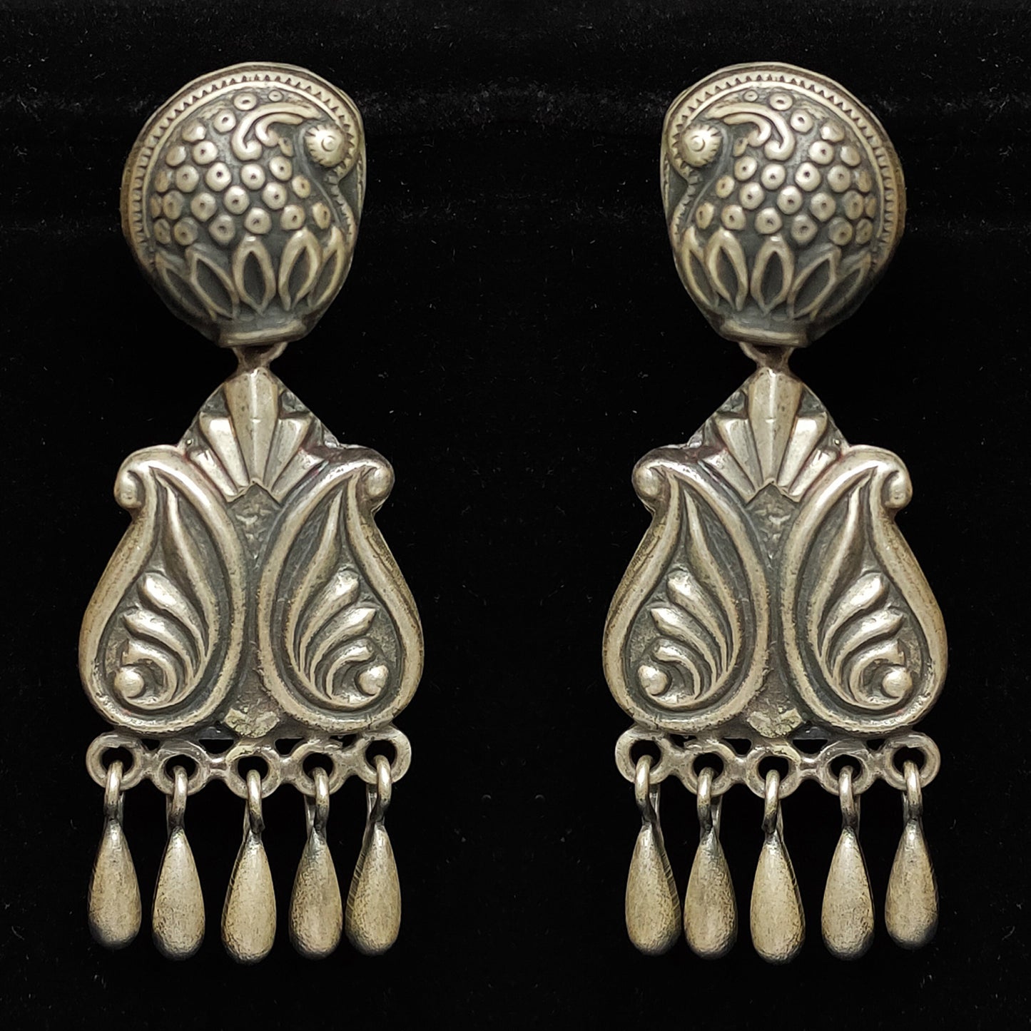 Silver Banjara Tribal Antique Big Earrings