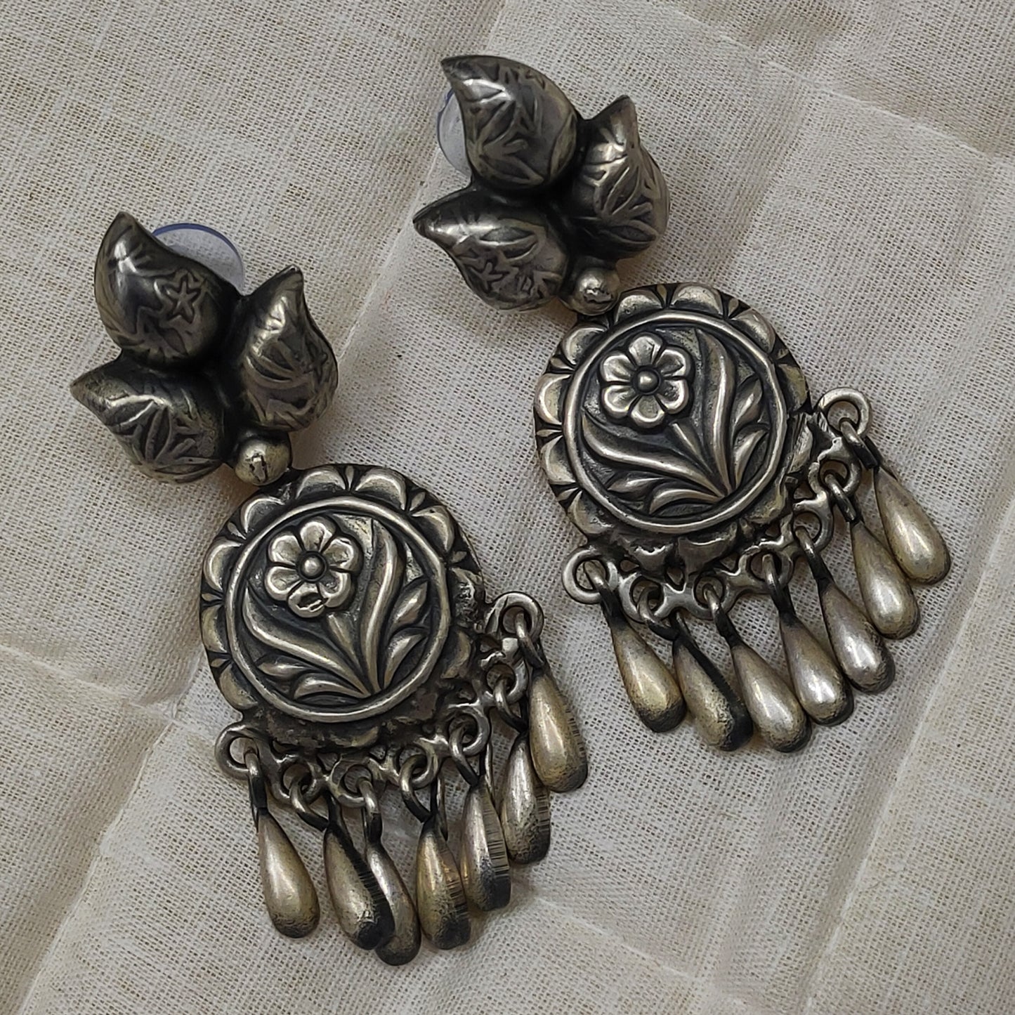 925 Silver Tibetan Banjara Tribal Earrings