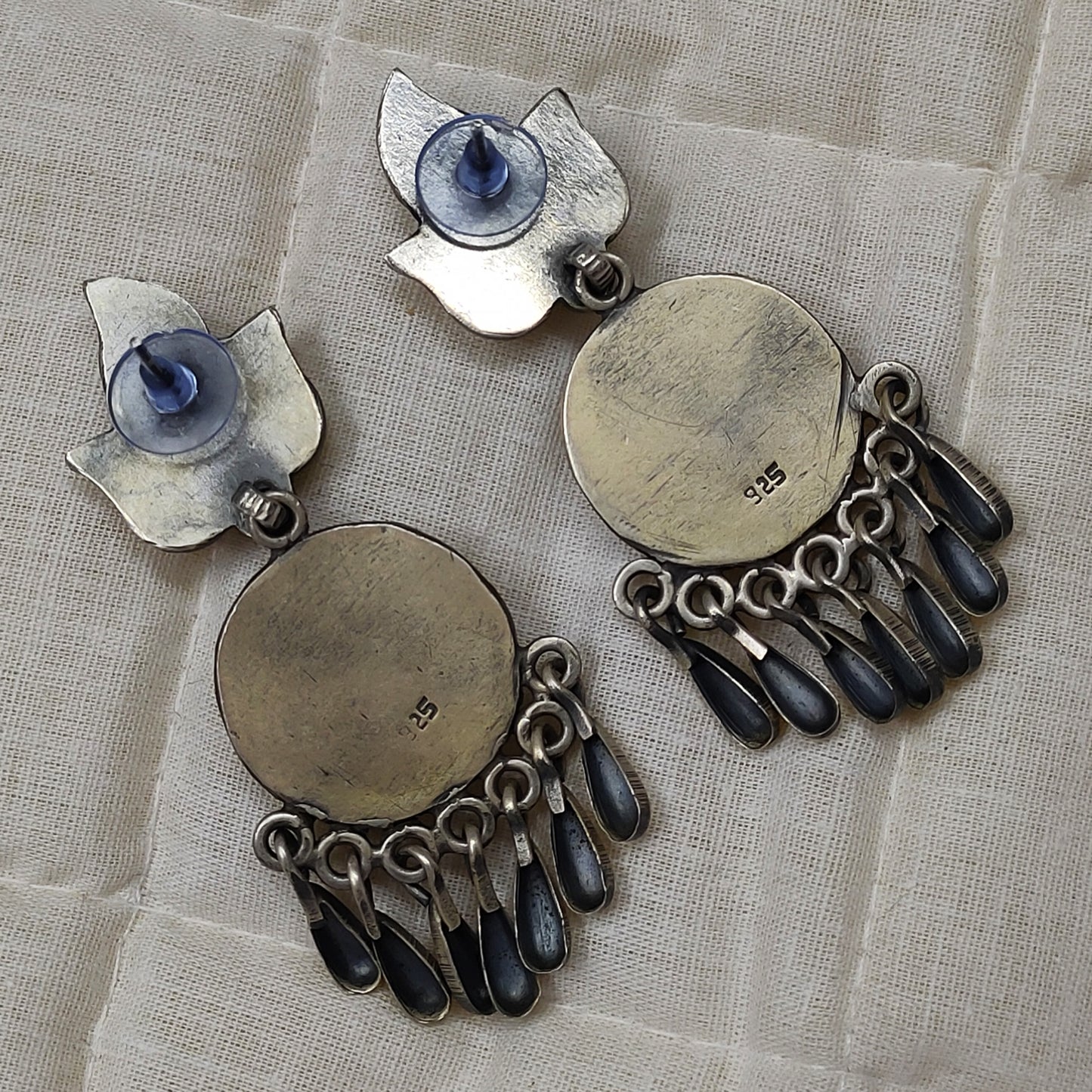 925 Silver Tibetan Banjara Tribal Earrings